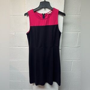 41 Hawthorn Elegant Navy and Pink Sleeveless Dress